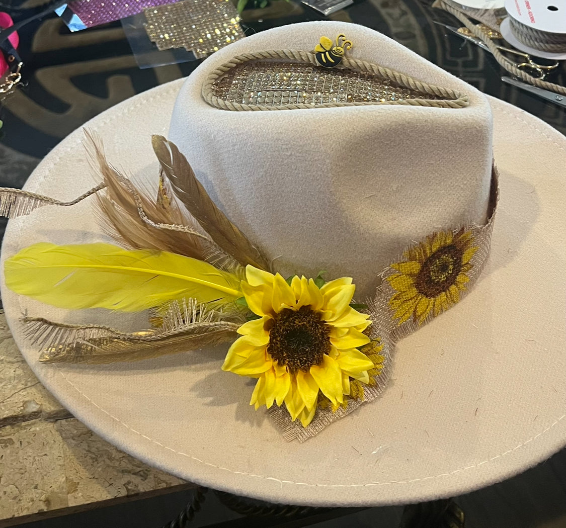 Same Hat- Your choice of style with Yellow Sunflowers🌻💖