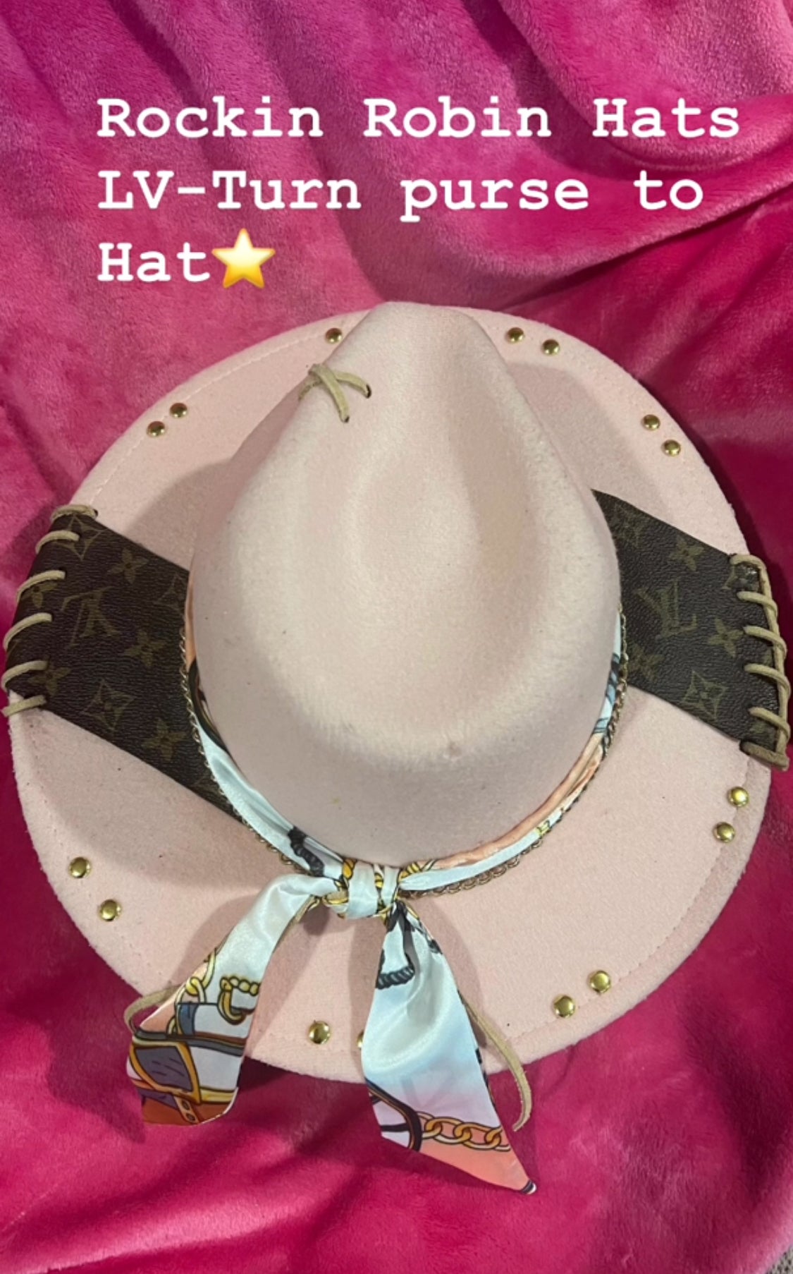 Light Pink Louis Vuitton Hat